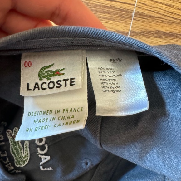 Lacoste Crocodile Logo Adjustable Hat Men’s Women’s Unisex One Size - Picture 8 of 9